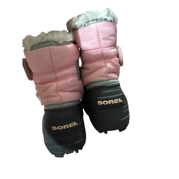 Sorel Snow Commander Boot Unisex Children's Winter Boots Size 7 Pink - Picture 3 of 9